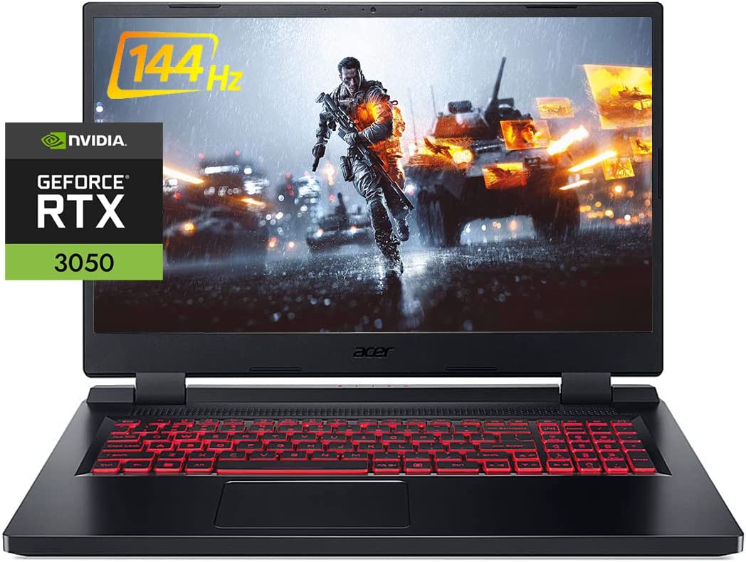 Acer 2022 Nitro 5 17.3" FHD IPS 144Hz Gaming Laptop, 12th Intel i5-12500H(12 Core, up to 4.5GHz), GeForce RTX 3050, 32GB RAM 2TB PCIe SSD, Backlit KB, Thunderbolt 4, Win 11, w/GM Accessories