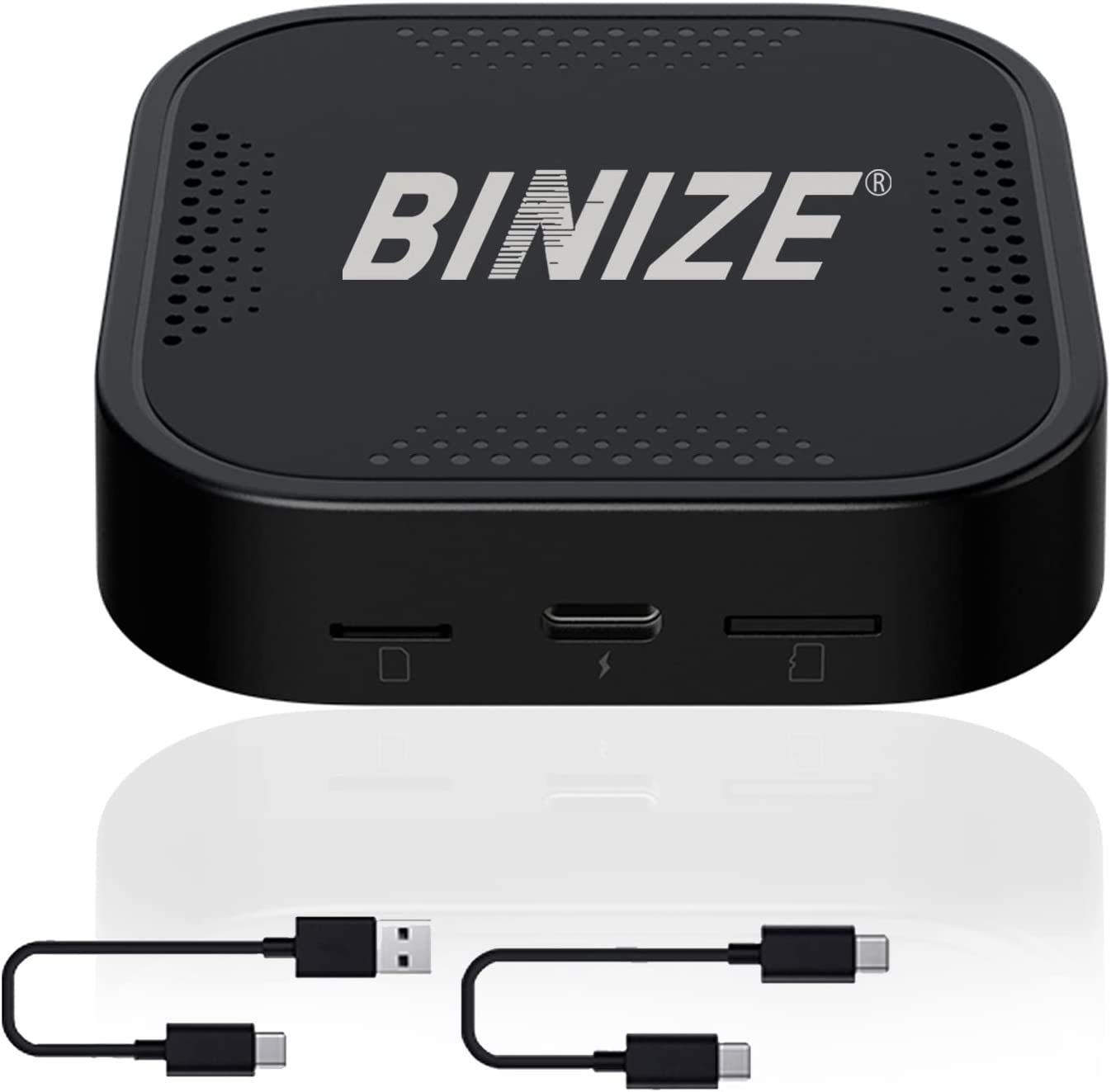 Binize Wireless CarPlay Android AUTO Multimedia Video Box 4G Cellular,4GB+64GB,8Core,Android 9.0 System,Built-in Navigation,Support SIM&TF Card Bluetooth Only Support Car with OEM Wired CarPlay