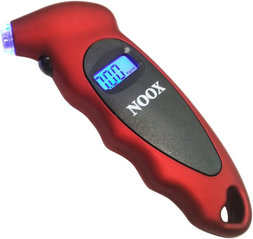 Digital Tire Pressure Gauge Car Inflator Accessories for Women & Men 150 PSI Low Tire Pressure Check Tool for Car Truck Motocycle Bicycle Jeep Sedan Limousine Wagon Tires TG615 - Red