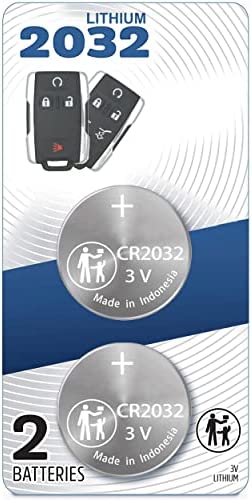 (2 PACK) CR2032 2032 REMOTE KEY FOB BATTERY OEM for 2014-2021+ Compatible with Chevrolet Chevy Colorado Silverado Tahoe Canyon Sierra Yukon Smart Key Remote Keyless Fob (FCC ID M3N-32337200, 32337100)