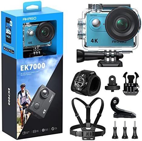 AKASO EK7000 Action Camera and Bungee Kit Bundle