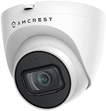 Amcrest 5MP Turret POE Camera, UltraHD Outdoor IP Camera POE with Mic/Audio, 5-Megapixel Security Surveillance Cameras, 98ft NightVision, 2.8mm Lens (103° FOV), IP67, MicroSD (256GB), (IP5M-T1179EW)