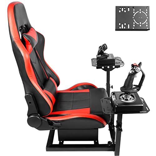 Anman New Racing Flight Cockpit with Seat (Red Chair)