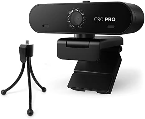 Atpro 1080p Webcam with Microphone for Desktop or Laptops, USB HD Plug and Play Computer Web Camera for Streaming, Gaming or Video Conferences, Web Cam Privacy Cover, Noise Cancelling Mic for PC, Mac