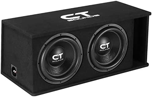 CT Sounds Dual 12” 2600W Loaded Tropo Series Ported Car Subwoofer Box - TROPO-2X12D4