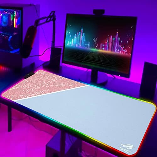 Gaming Mouse Pads Laptop Pc Gamer Accessories Pastel Blue Textured Pattern RGB Mause Pad Computer Table Pink Cute Gaming Mouse Mat Mousepad Desk Protector Deskpad Carpet,Color,XXX-Large(500X1000MM)