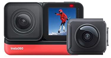 Insta360 ONE R Twin Edition – Action Camera & 360 Camera with Interchangeable Lenses, Stabilization, IPX8 Waterproof, Touch Screen, AI Editing