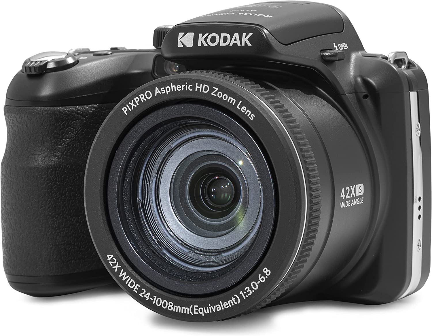 KODAK PIXPRO Astro Zoom AZ425-BK 20MP Digital Camera with 42X Optical Zoom 24mm Wide Angle 1080P Full HD Video Optical Image Stabilization Li-Ion Battery and 3" LCD (Black)