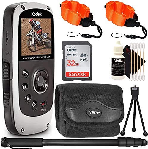 Kodak PlaySport Zx5 HD Waterproof Pocket Video Easy Share Camera Travelers' Favorite Bundle