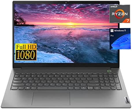 Lenovo 2023 ThinBook 15 15.6" FHD IPS Business Laptop, AMD 8 Cores Ryzen 7 5700U Up to 4.3GHz, 24GB RAM 1TB SSD, Fingerprint, Backlit KB, WiFi 6, Windows 11 Pro +CUE Accessories