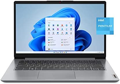 Lenovo Ideapad 14.0" HD Laptop, Intel Pentium N5030 Processor, 4GB RAM, WiFi, Webcam, Bluetooth, 1-Year Microsoft 365, Window 11 in S Mode, Z&O Accessories (Cloud Grey | 128GB EMMC+128GB NVMe)