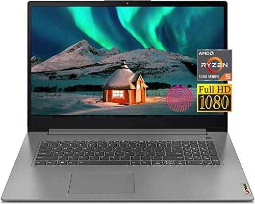 Lenovo Newest Ideapad 3 17.3" FHD Business Laptop, AMD Ryzen 5 5625U(6 Cores, Up to 4.3GHz), 24GB RAM, 1TB NVMe SSD, Fingerprint, Webcam, Fullsize KB, WiFi 6, HDMI, Type-A&C, Win 11, GM Accessories