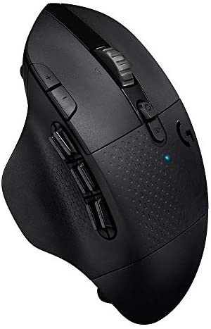 Logitech G604 LIGHTSPEED Gaming Mouse with 15 programmable controls, up to 240 hour battery life, dual wireless connectivity modes, hyper-fast scroll wheel - Black