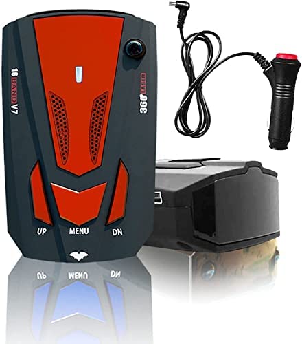 New Radar Detector, Driving Aids with Mute Memory, City/Highway Mode, Long Range Detection, Led Display, Ideal Gift for Cars （Red）