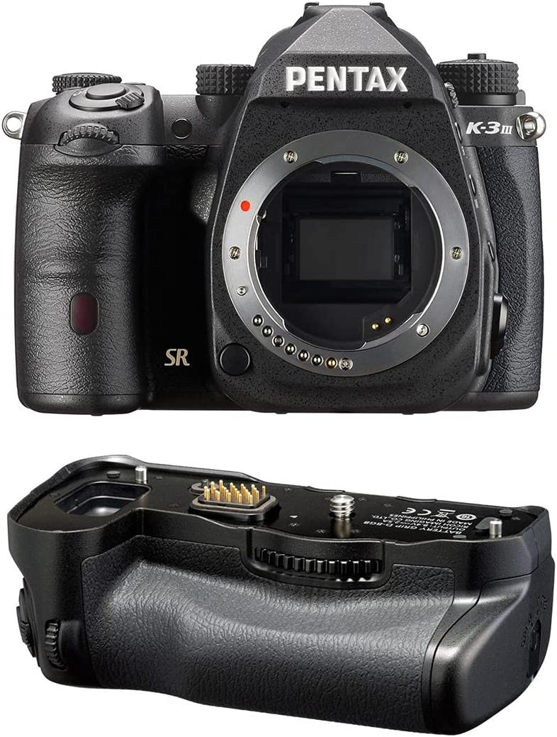 Pentax K-3 Mark III APS-C-Format DSLR Camera Body, Black with Pentax D-BG8 Battery Grip, Black