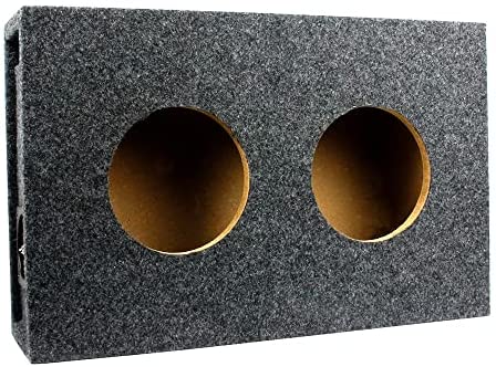 RI Audio 6.5" Dual Shallow Hyper Vented Box Enclosure for Two Subs 5/8" MDF