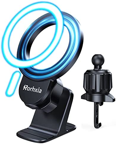 Rorhxia Newest 2in1 Fits MagSafe Car Mount for iPhone [Strongest Magnetic] Phone Holder for Car Vent Dashboard HandsFree iPhone Car Mount Holder for MagSafe iPhone 14 Pro Plus 13/12 All Phones