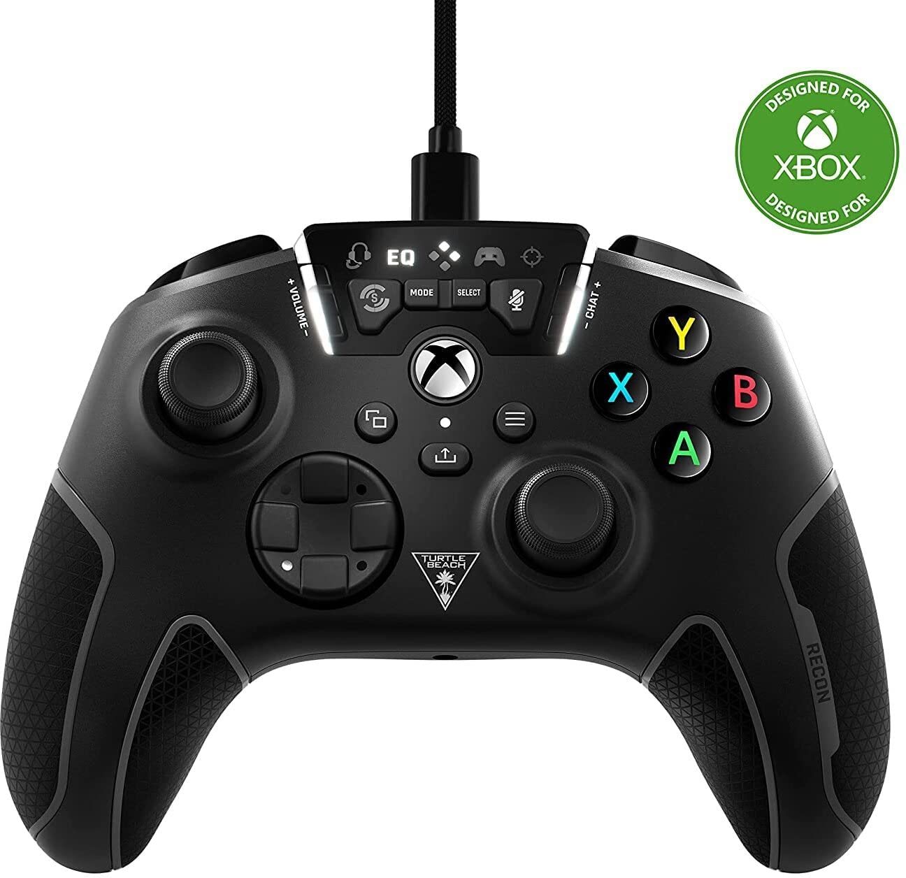 Turtle Beach Recon Controller Wired Gaming Controller for Xbox Series X|S, Xbox One & Windows 10 & 11 PCs - Featuring Remappable Buttons, Audio Enhancements, and Superhuman Hearing - Black