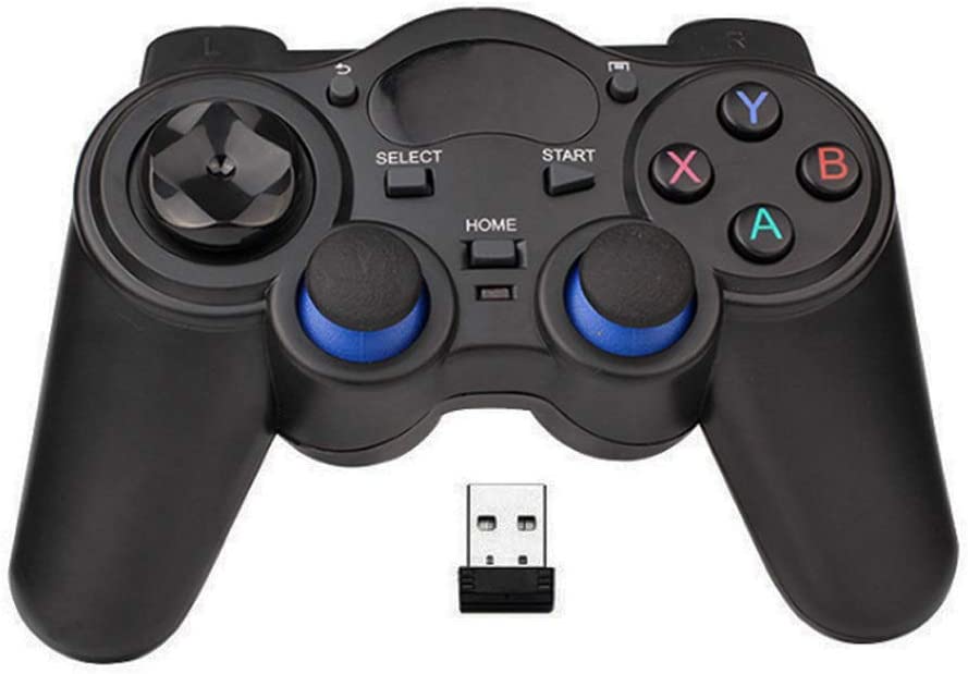 USB Wireless Gaming Controller Gamepad for PC/Laptop Computer(Windows XP/7/8/10) & PS3 & Android & Steam - [Black] (black)