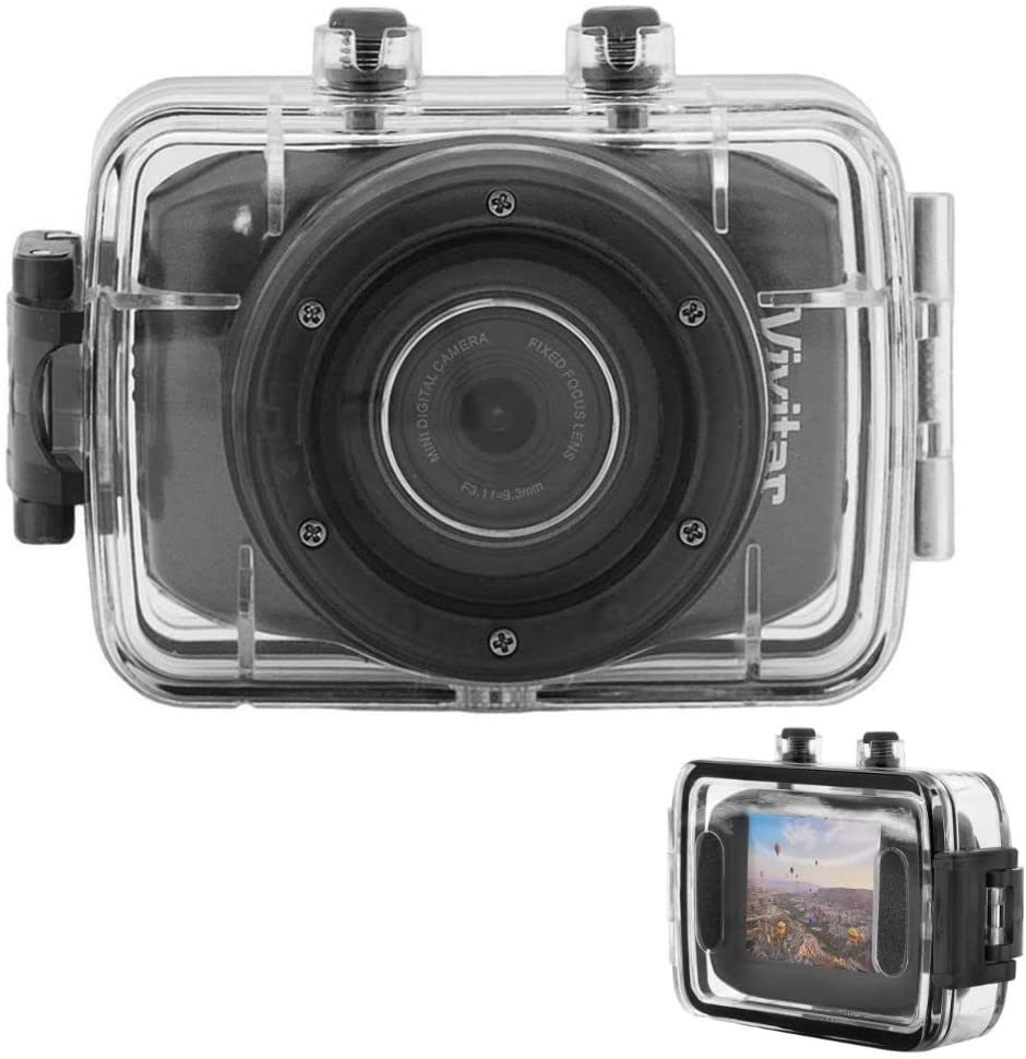 Vivitar DVR781HD HD Action Camera with LCD Rear Screen and Waterproof Case (Black)