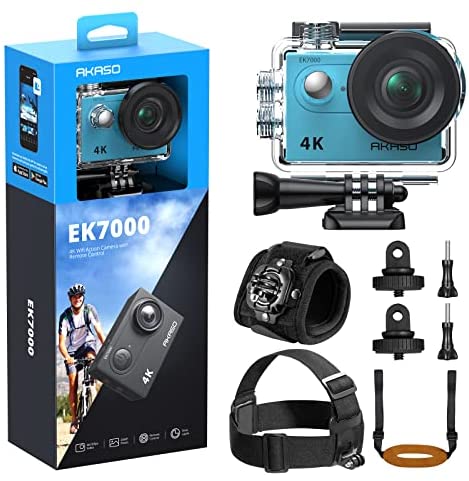 AKASO EK7000 Action Camera and Rock Climbing Kit Bundle