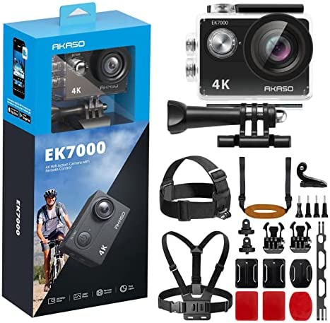 AKASO EK7000 Action Camera and Skateboard Kit Bundle