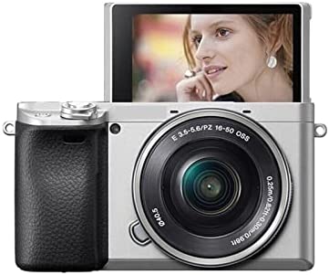 Camera Camera A6400 E-Mount Mirrorless Camera Digital Camera with - Lens Compact Camera Professional Photography Digital Camera (Color : Silver)